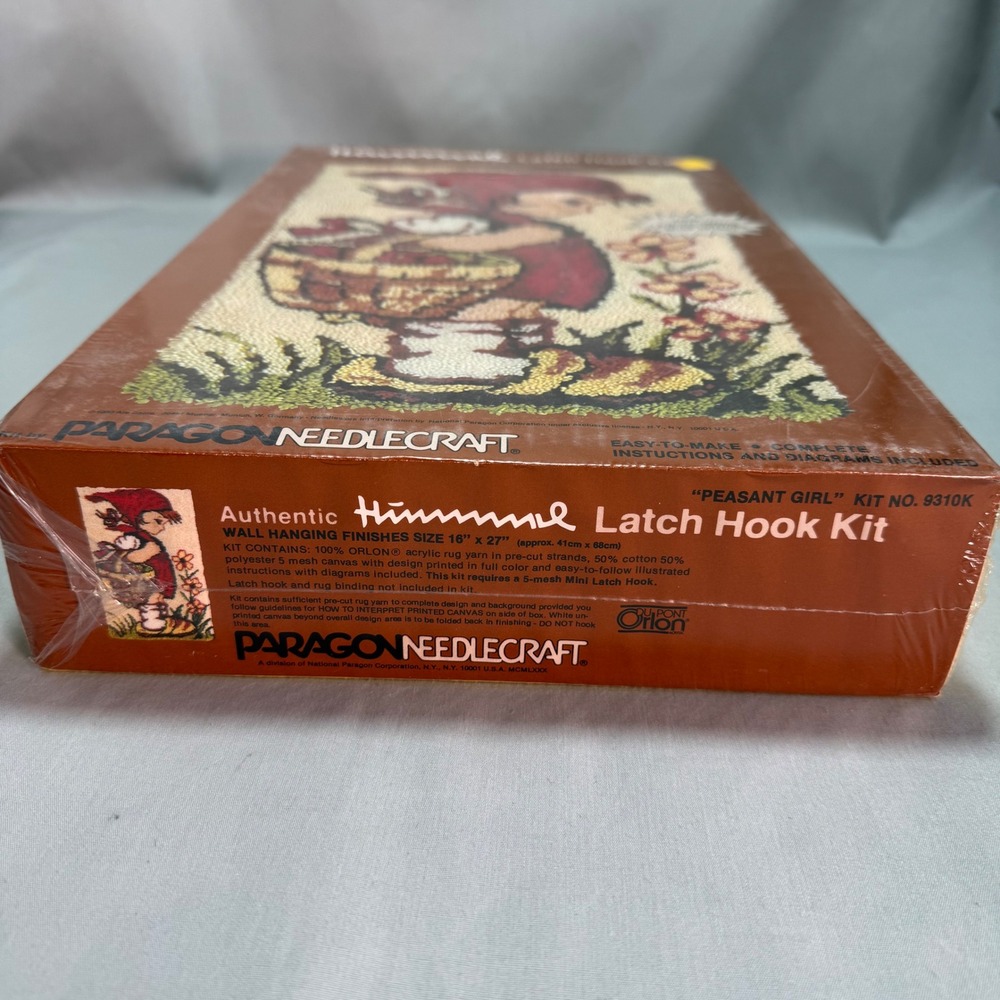 Paragon Needlecraft Hummel Latch Hook Kits Peasant Girl Boy Wall Hanging Vintage - Picture 10 of 13